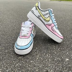 Custom air force 1 cartoon